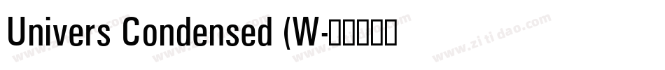 Univers Condensed (W字体转换